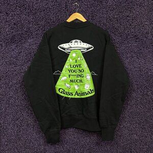 Glass Animals I Love You So F**ng Much Alien Crewneck Sweater Size Large